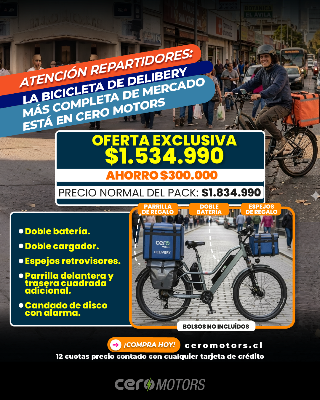 Bicicleta Eléctrica Cero M5D Gris